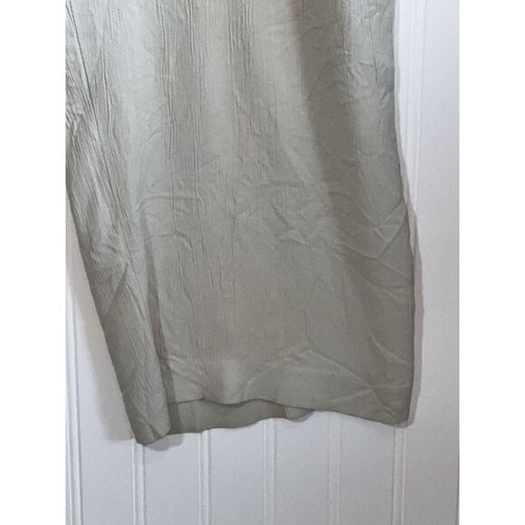 Ashley Stewart Pants Tan Wide Leg Crinkle Fabric Flat Front Elastic Back Size 22 - Picture 4 of 8